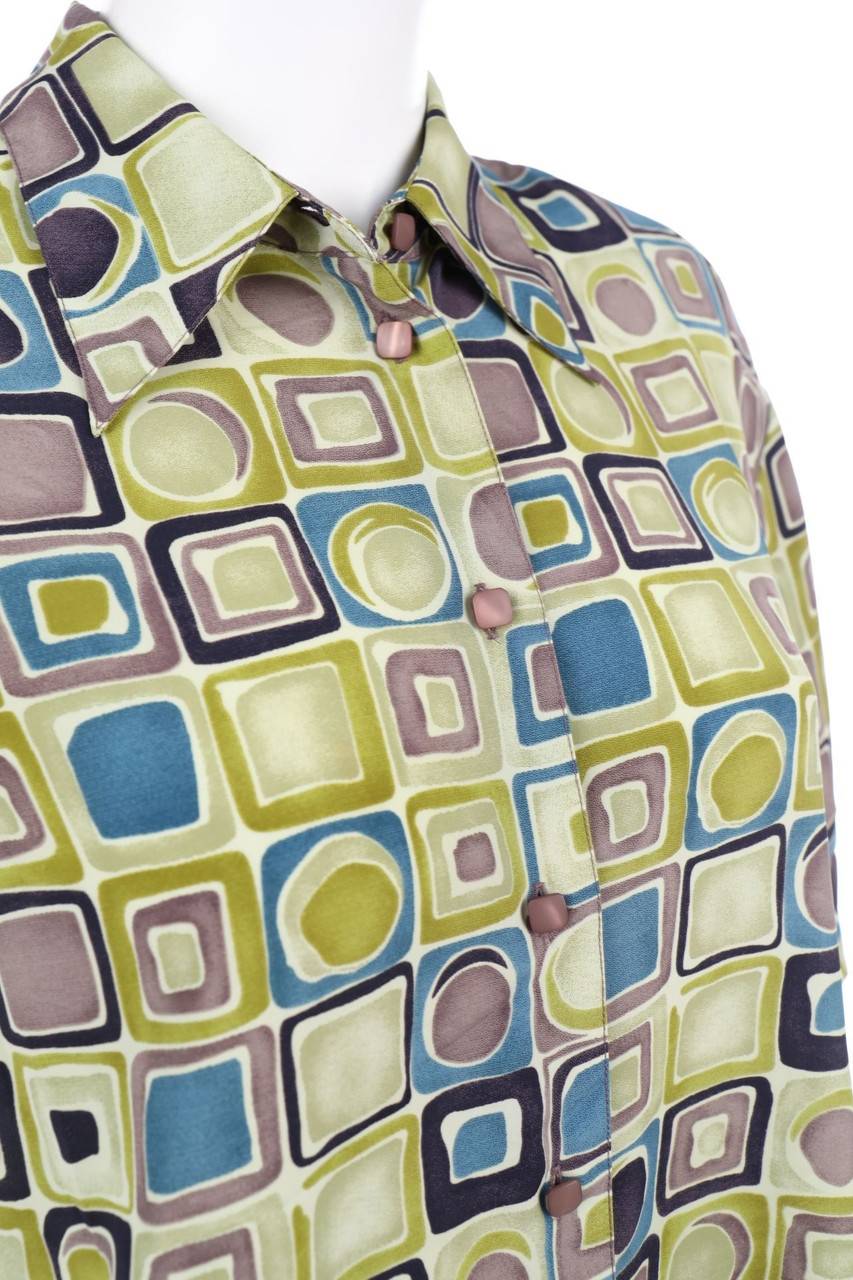 Carou Citylife Kurzarm-Bluse Mit Print