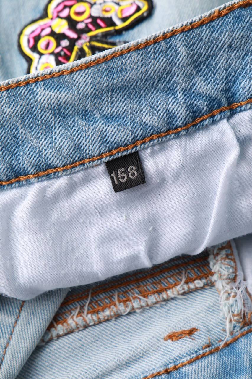 Carou Colorado Denim-Rock Mit Stickereien