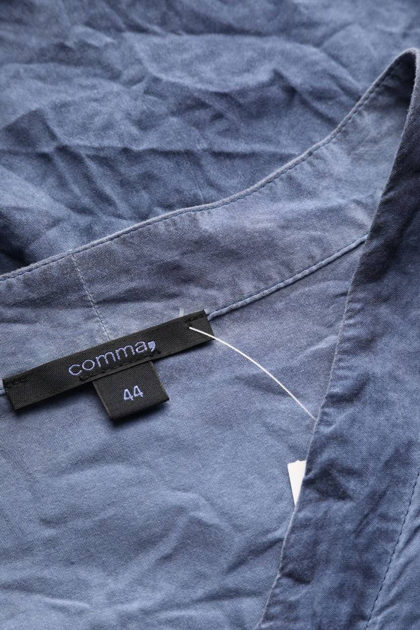 Carou Comma Garment Dyed-Bluse In Wickel-Optik