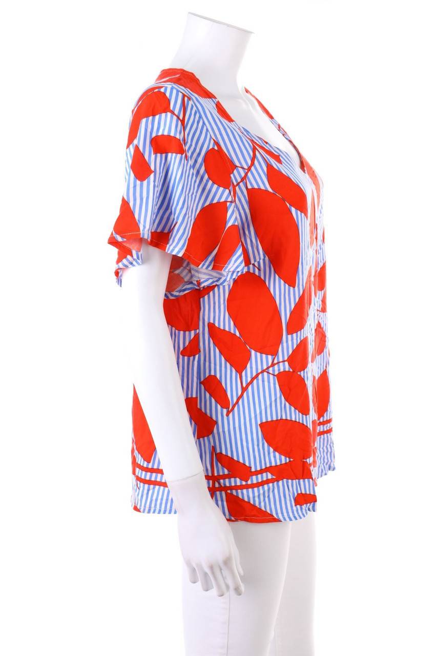 Carou Comma Kurzarm-Bluse Mit Print
