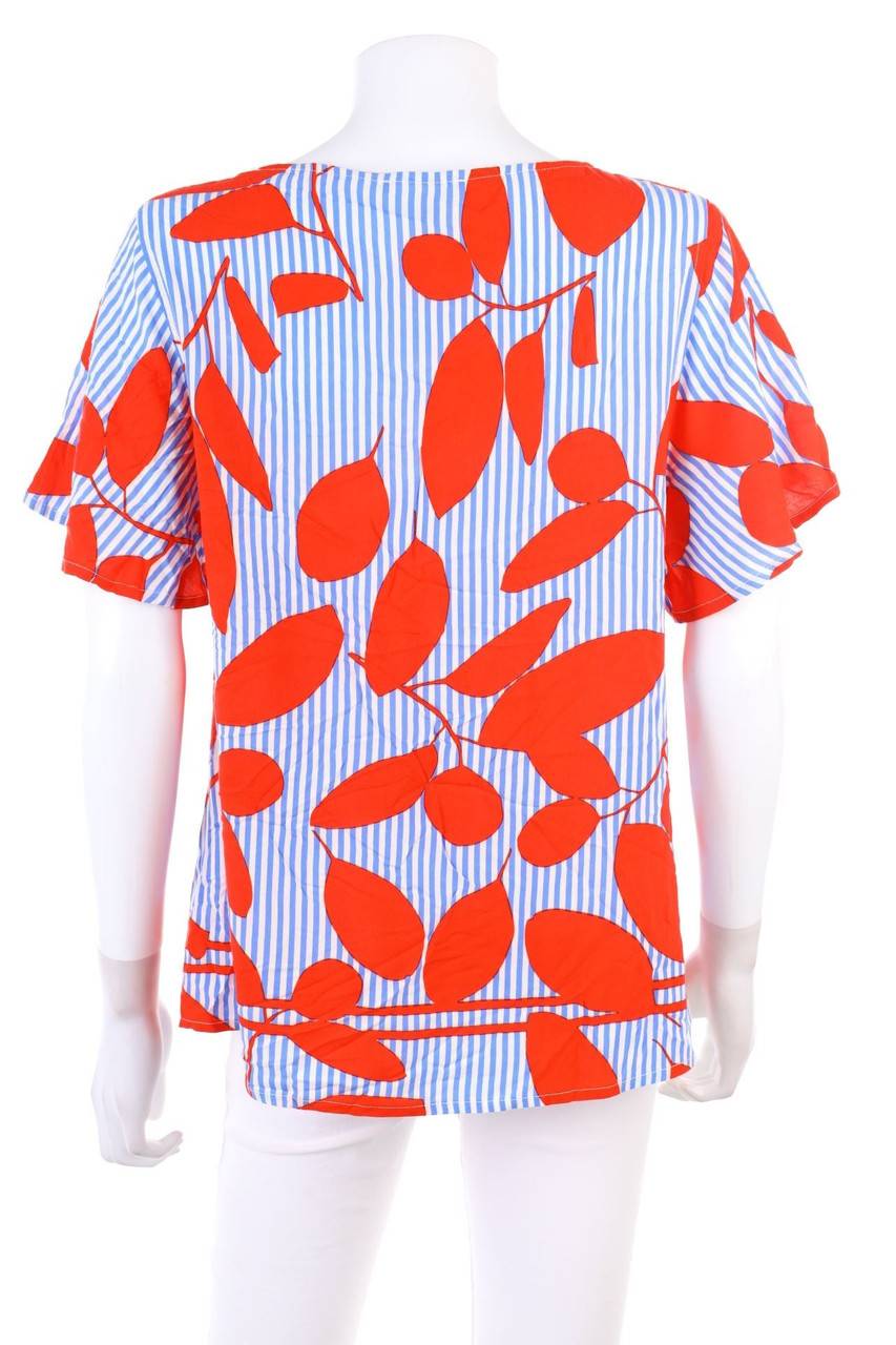 Carou Comma Kurzarm-Bluse Mit Print