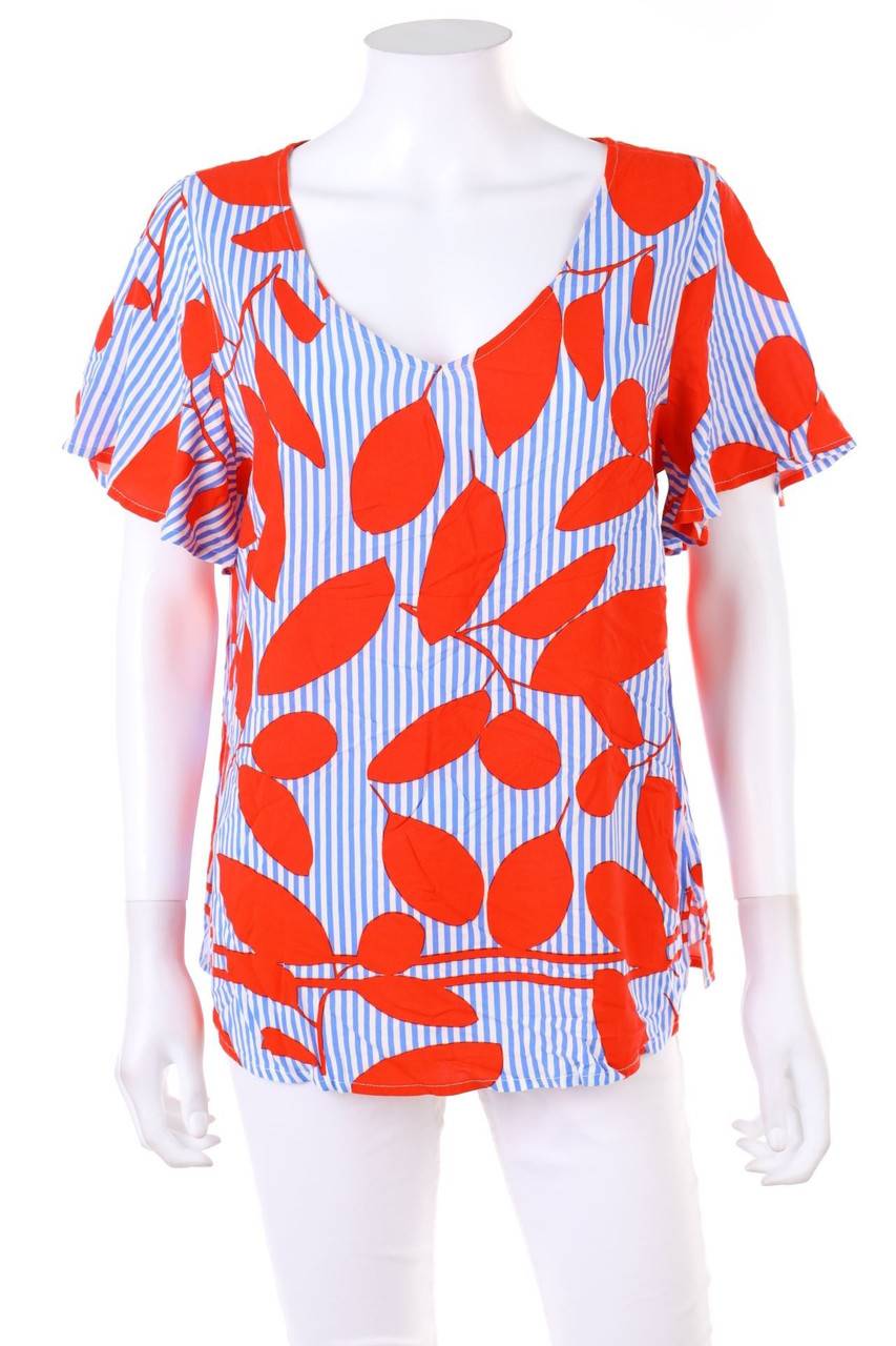 Carou comma Kurzarm-Bluse mit Print