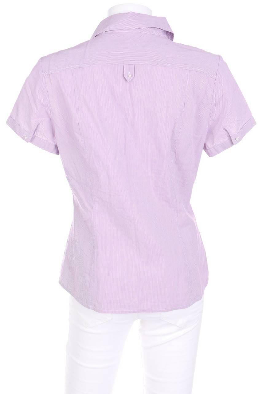 Carou Comma Kurzarm-Bluse Mit Streifen