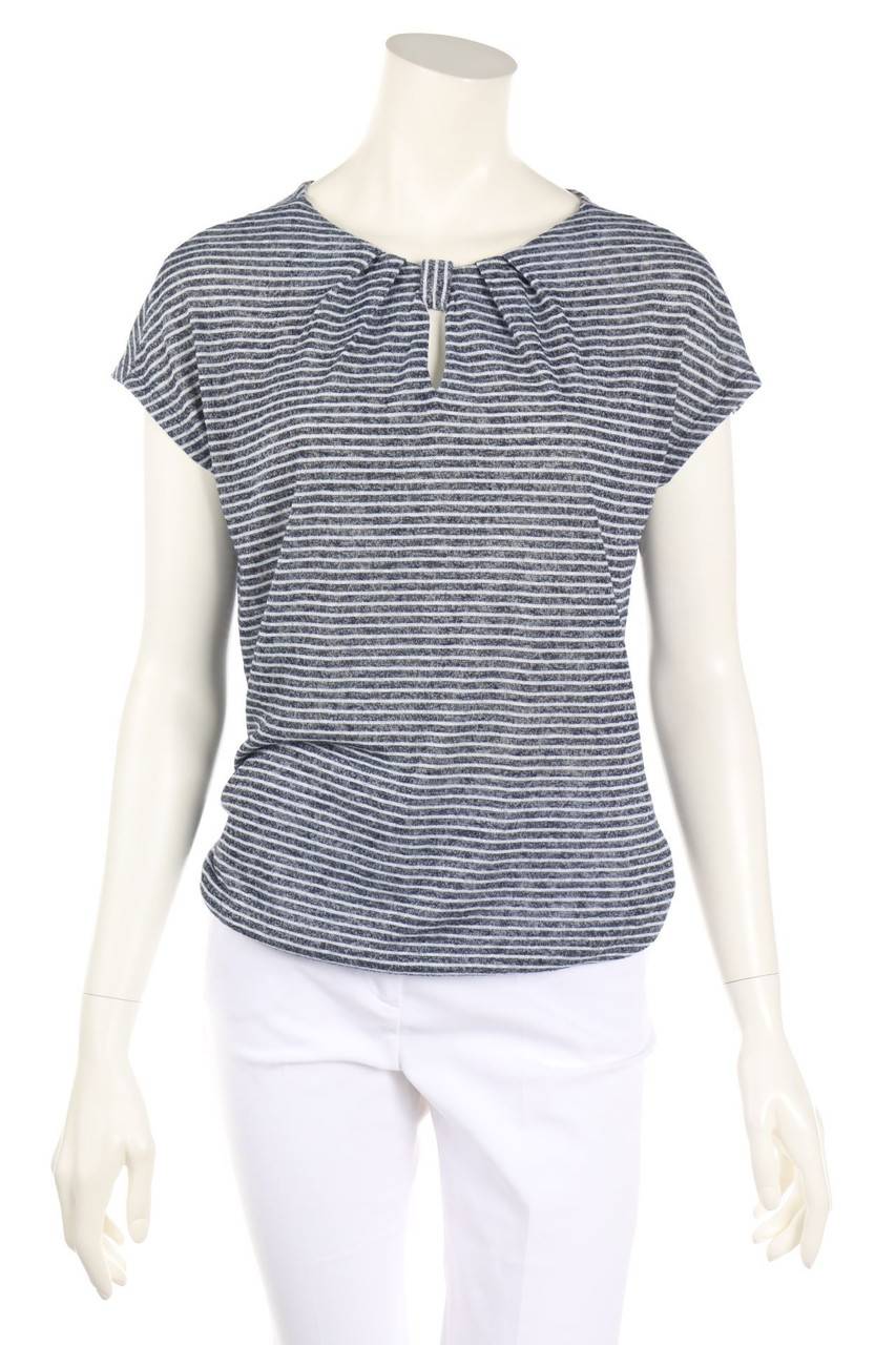 Carou comma Kurzarm-Shirt mit Falten