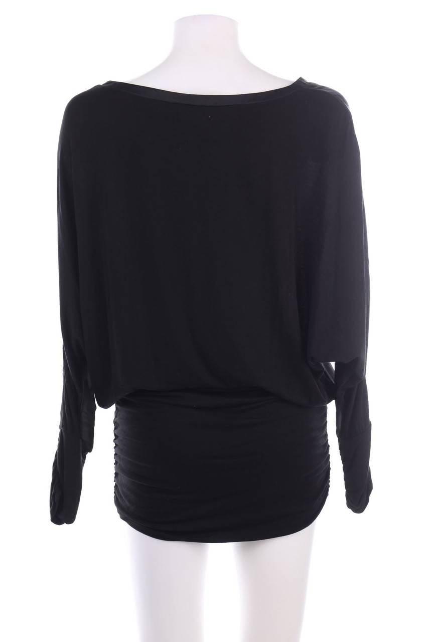 Carou Comma Satin-Kleid Mit Batwing-Ärmeln