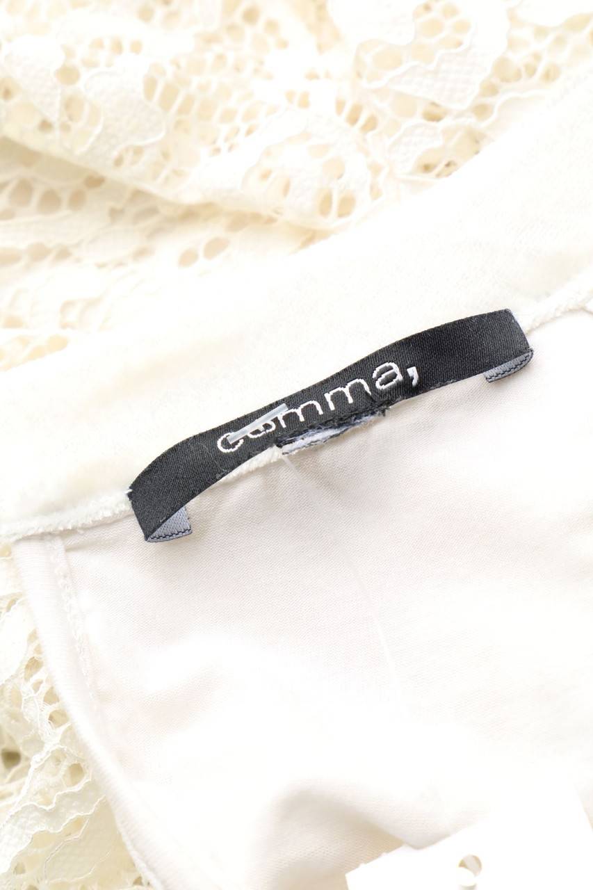 Carou Comma Spitzen-T-Shirt Mit Raffungen