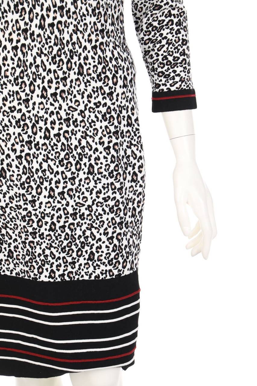 Carou Comma Strickkleid Mit Leo-Print