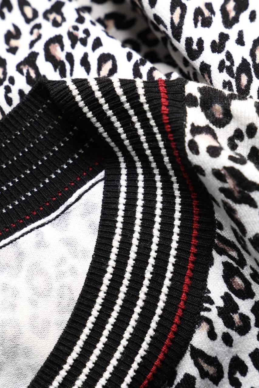 Carou Comma Strickkleid Mit Leo-Print