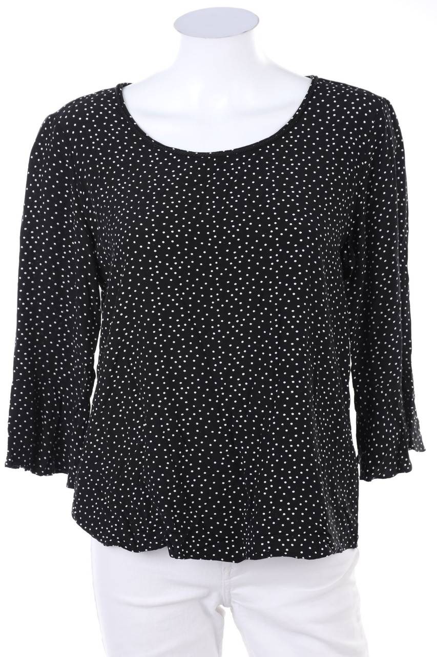 Carou comma Volant-Bluse mit Pünktchen