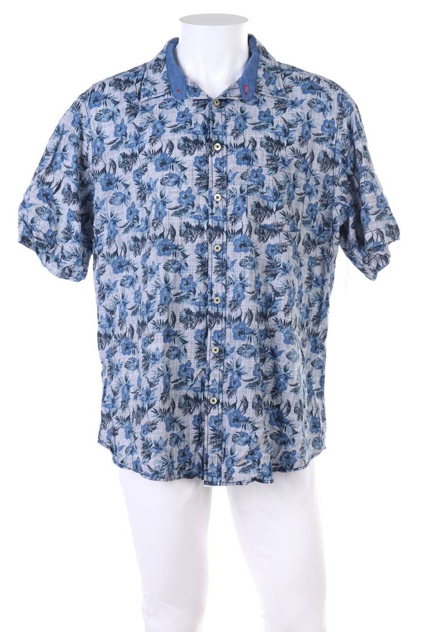 Carou COOL CODE Kurzarm-Hemd mit Tropical Print