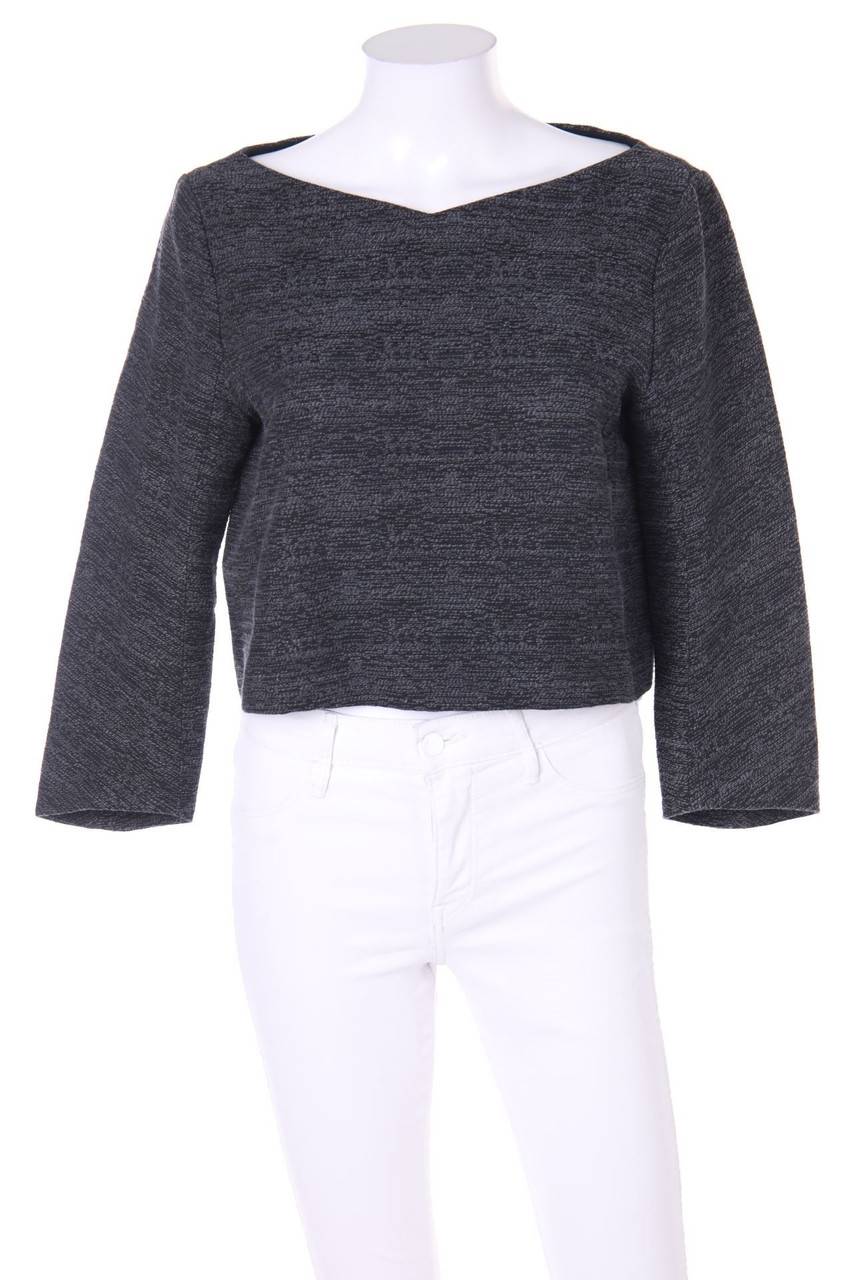 Carou COS Cropped-Bluse mit 3/4-Ärmel