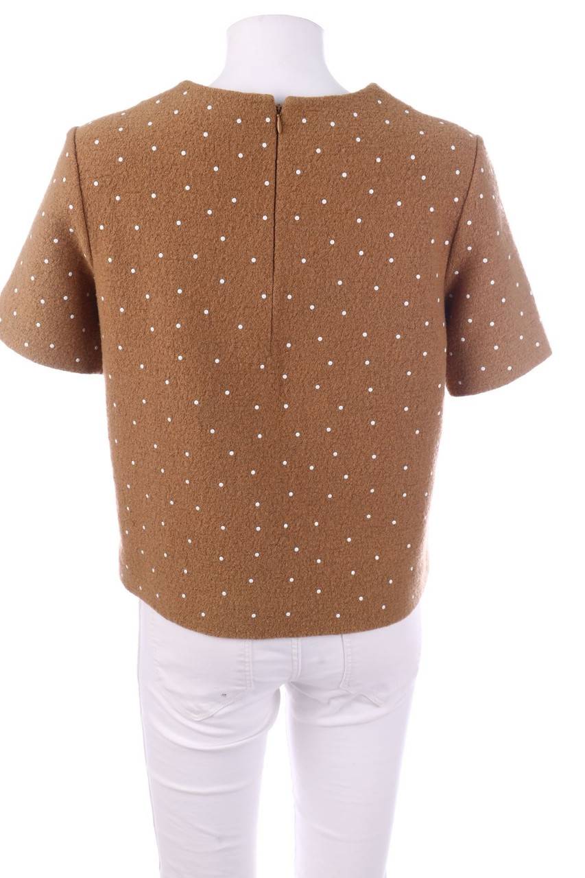 Carou COS Kurzarm-Bluse Aus Woll-Mix