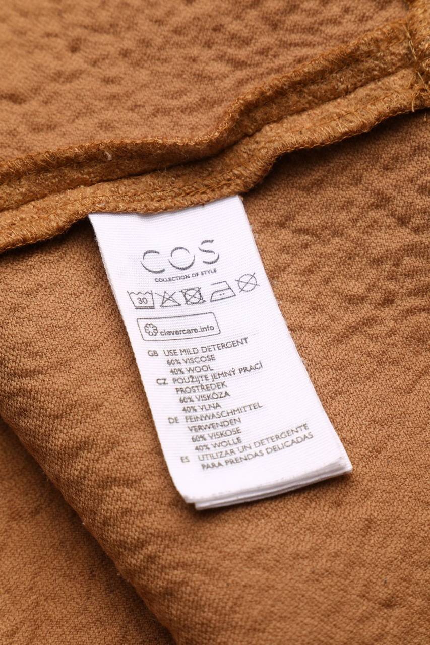 Carou COS Kurzarm-Bluse Aus Woll-Mix