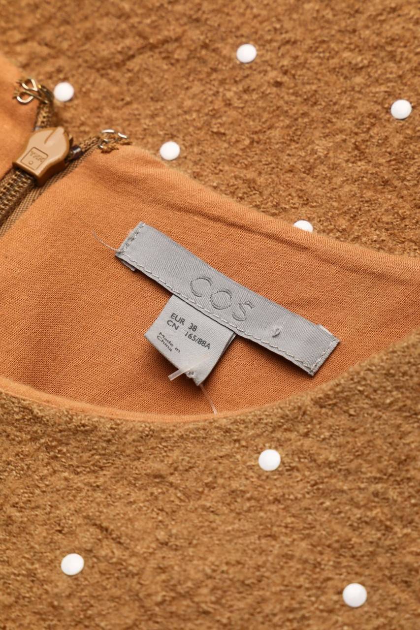 Carou COS Kurzarm-Bluse Aus Woll-Mix