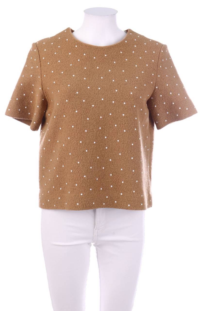 Carou COS Kurzarm-Bluse aus Woll-Mix