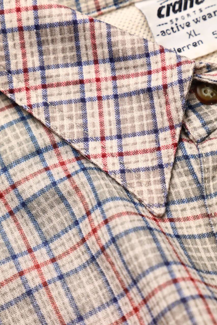 Carou Crane Vintage-Kurzarm-Hemd Mit Karo-Muster