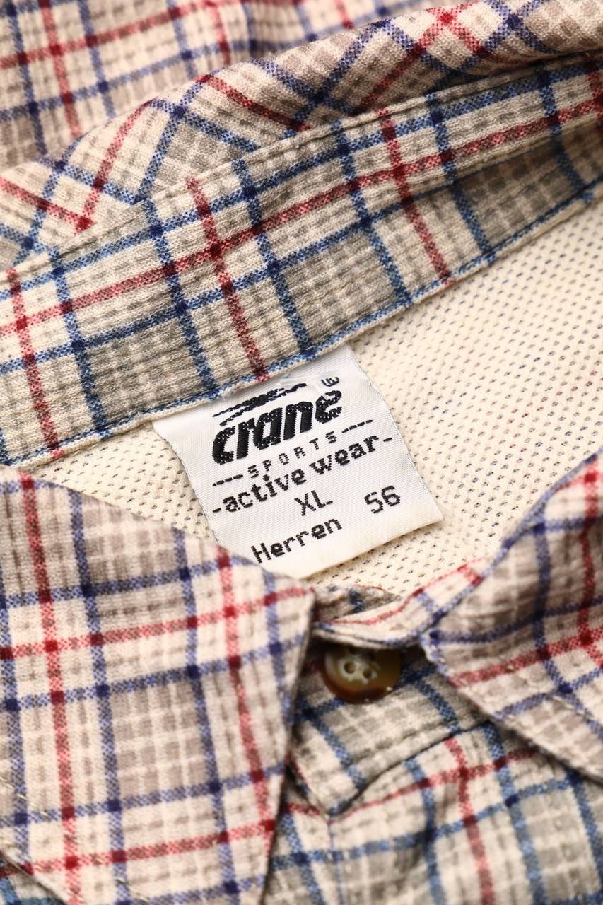 Carou Crane Vintage-Kurzarm-Hemd Mit Karo-Muster