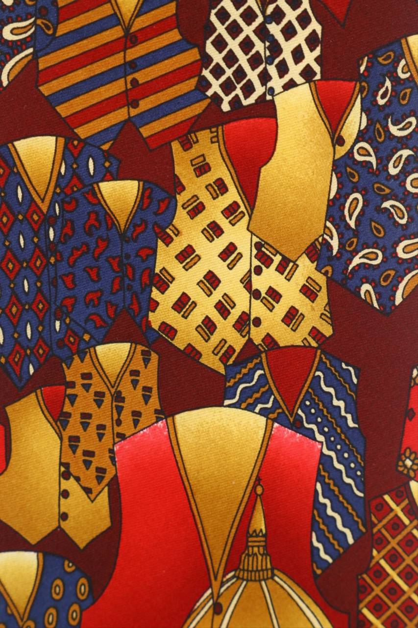 Carou D´ESTE Seiden-Krawatte Mit Print
