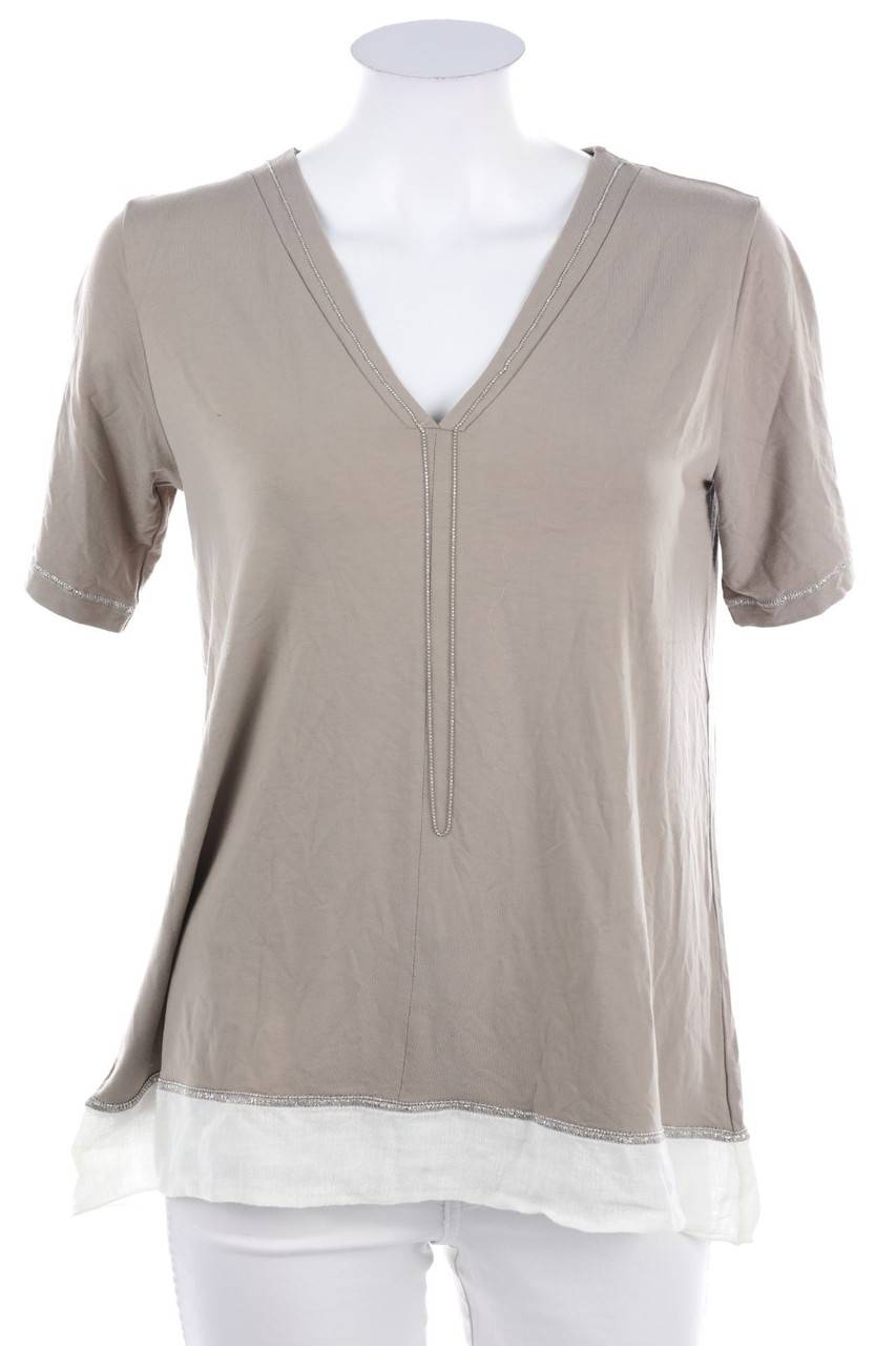 Carou D.EXTERIOR Kurzarm-Shirt aus Viskose-Mix