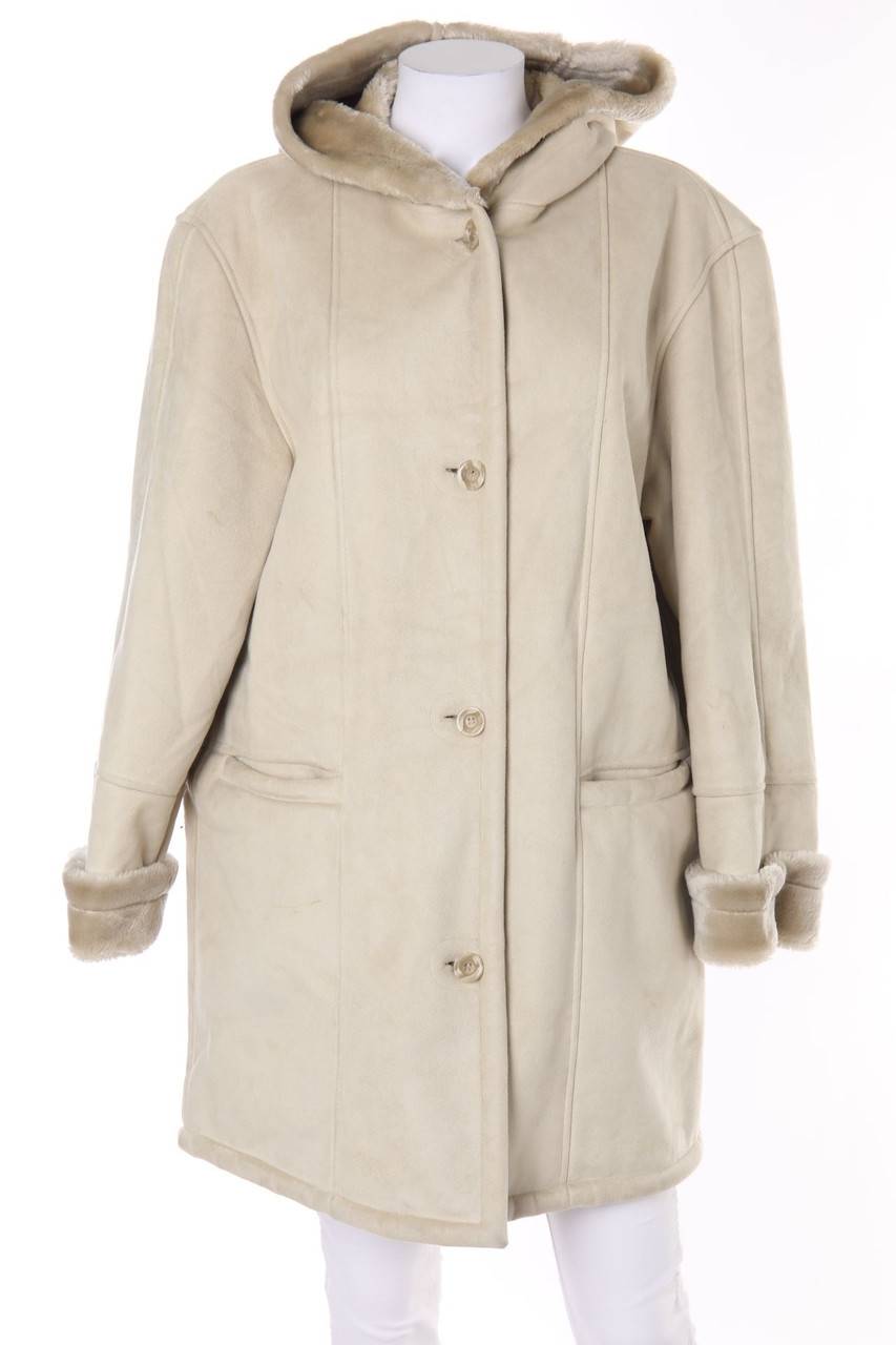 Carou DAMART Vintage-Faux Shearling-Mantel