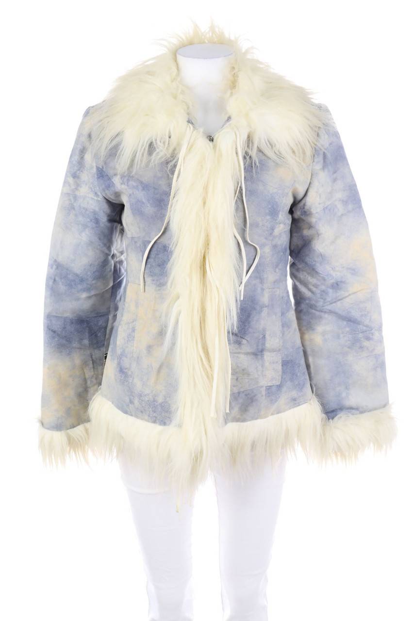 Carou Decollate Y2K-Jacke mit Fake Fur-Besatz