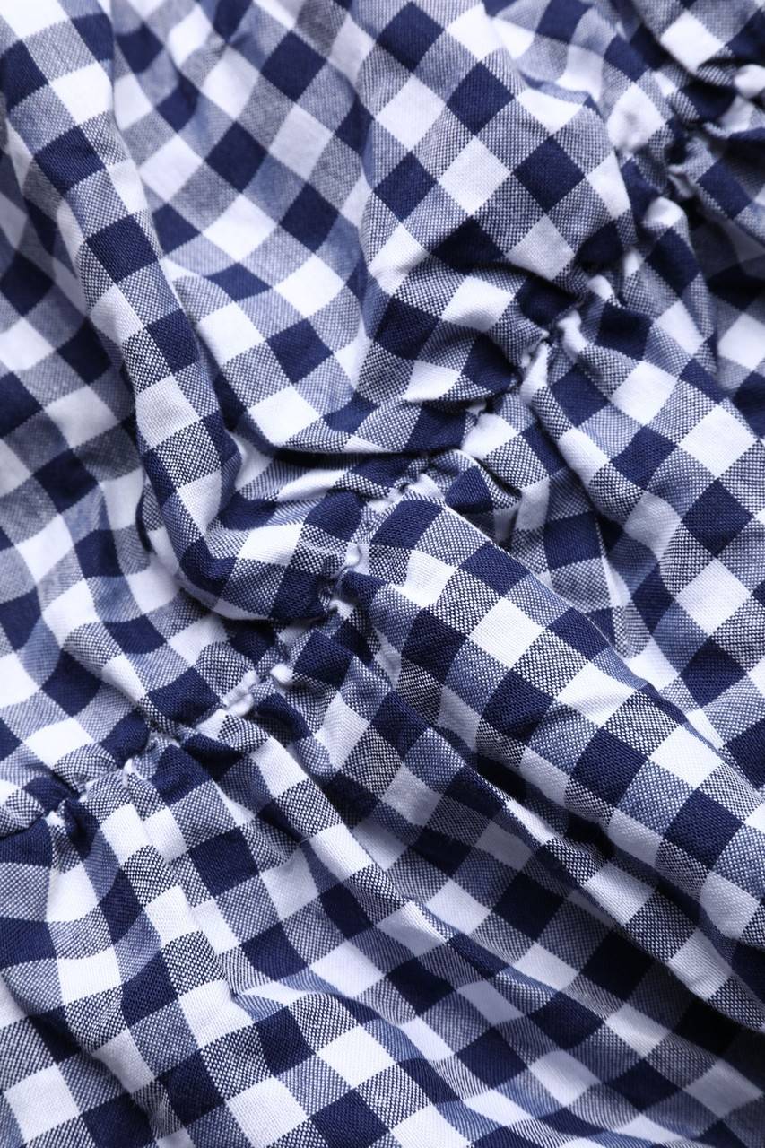 Carou DeFacto Karo-Kleid Mit Blumen-Print