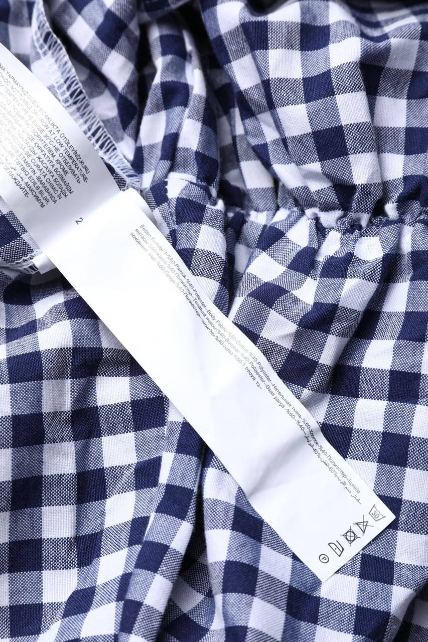 Carou DeFacto Karo-Kleid Mit Blumen-Print