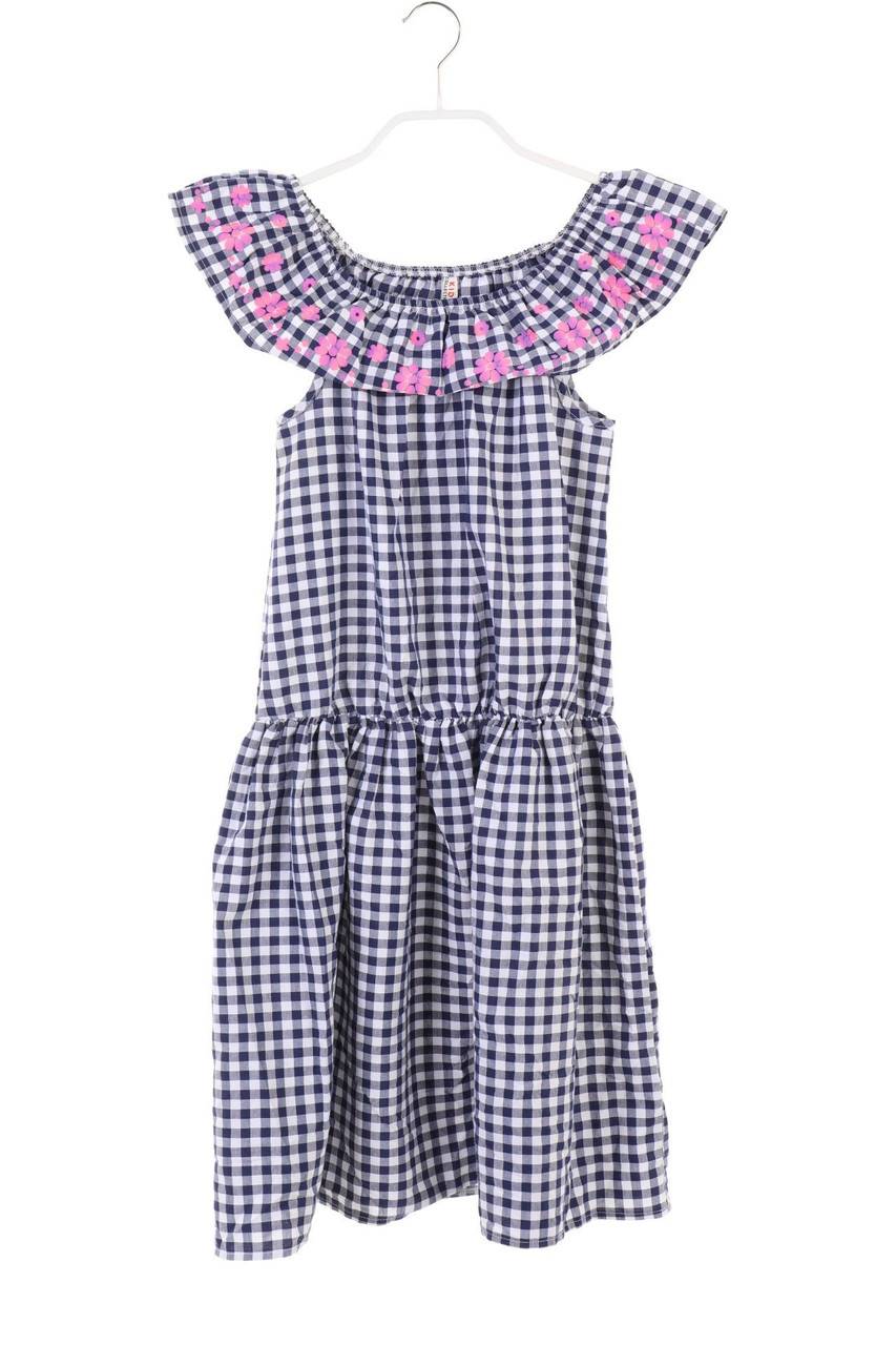 Carou DeFacto Karo-Kleid mit Blumen-Print