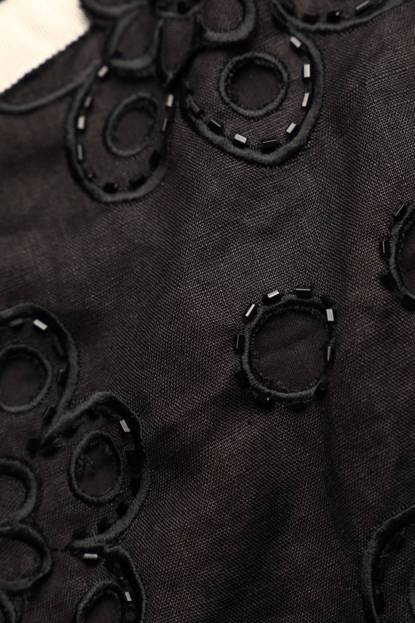 Carou Derhy Kleid Aus Lochspitze Mit Leinen