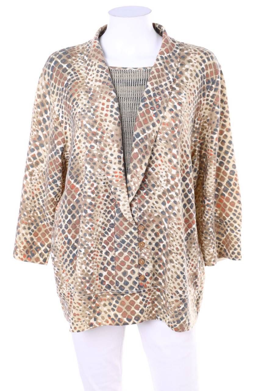 Carou Di Strick Strick-Pullover im Layer Look