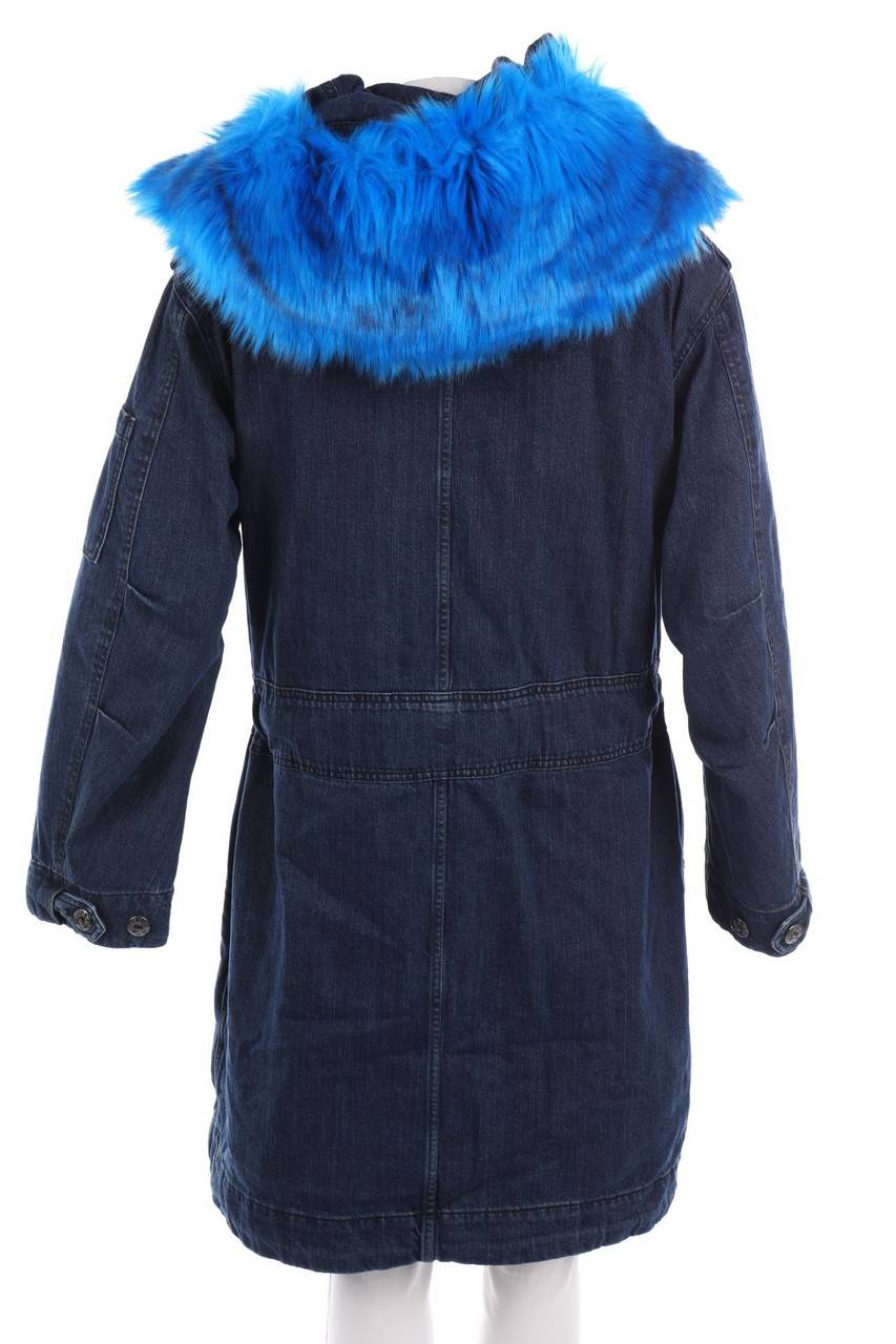 Carou DIESEL Jeans-Mantel Mit Fake Fur-Besatz
