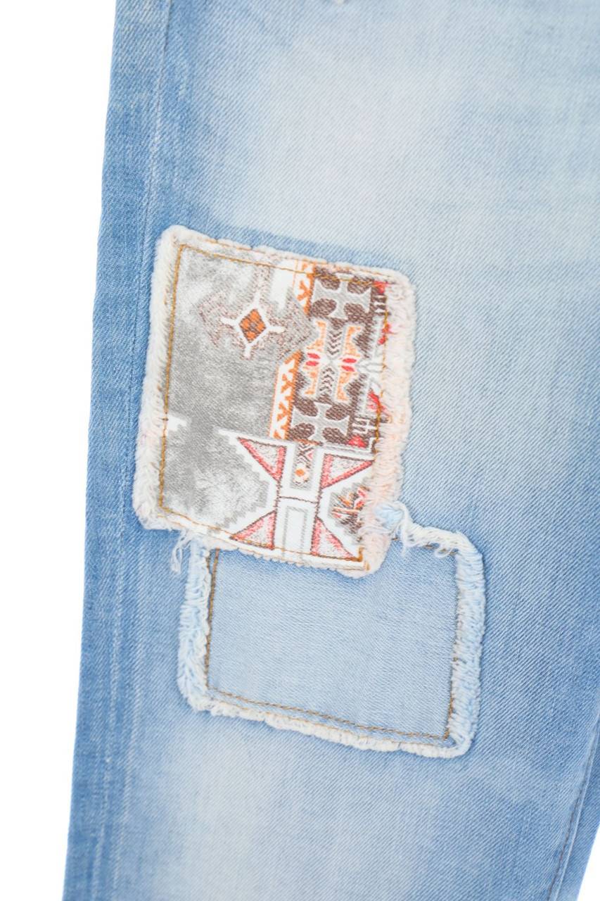 Carou DON´T CRY Flared Jeans Mit Ethno-Print