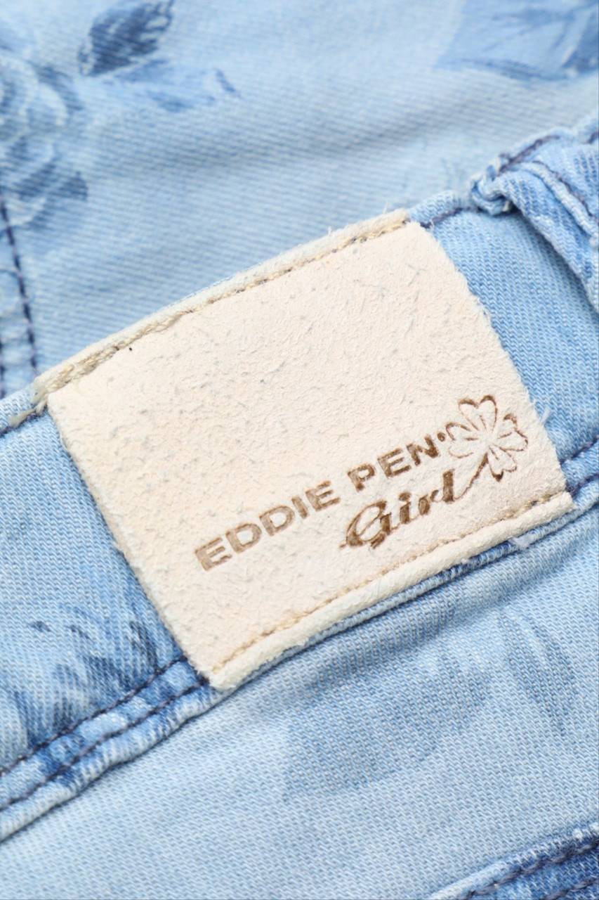 Carou EDDIE PEN Denim-Shorts Mit Blumen-Print