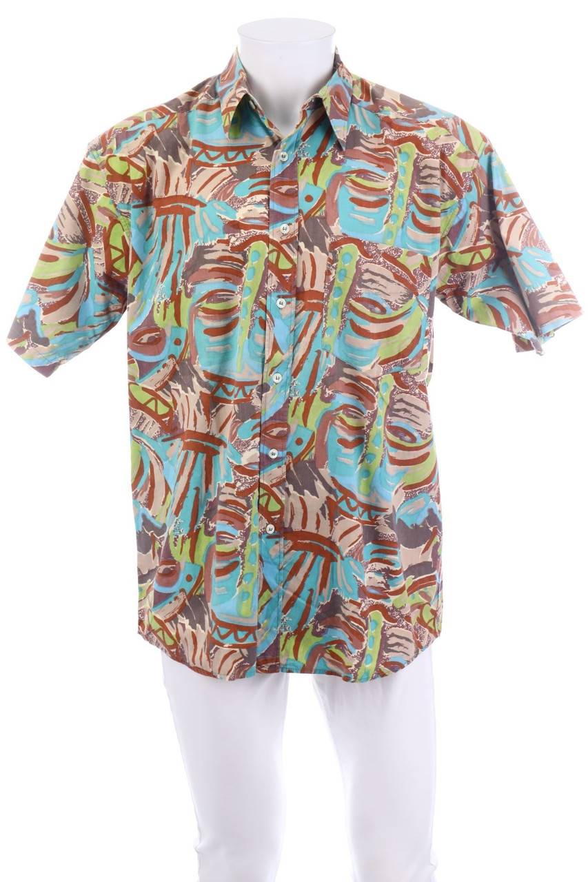 Carou Edith Kumar Kurzarm-Hemd mit Print