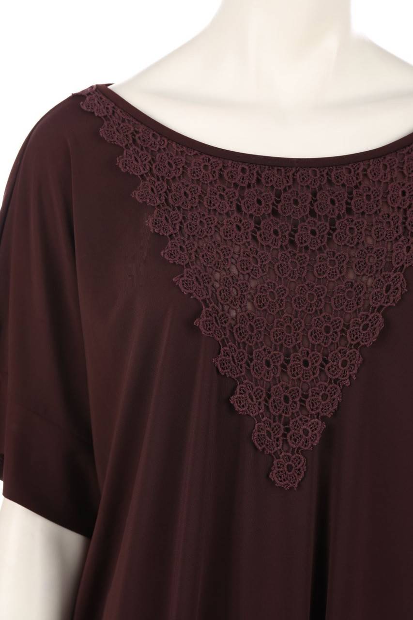 Carou Elena Miró Batwing-Shirt Mit Spitze