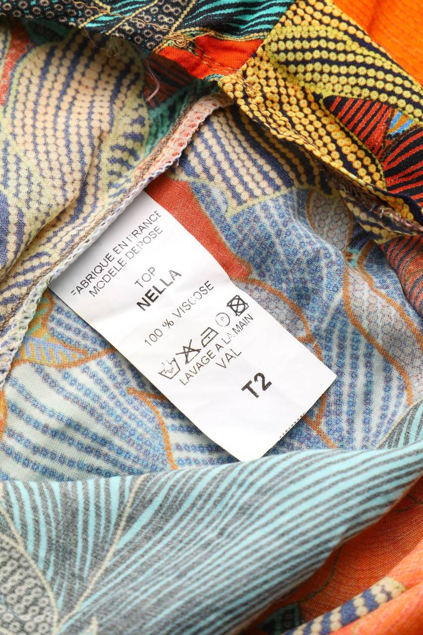 Carou EMA BLUE´S Tunika-Bluse Mit Blumen-Print