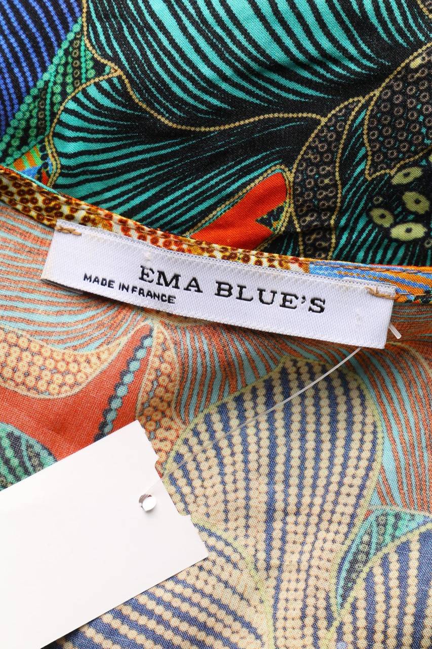 Carou EMA BLUE´S Tunika-Bluse Mit Blumen-Print