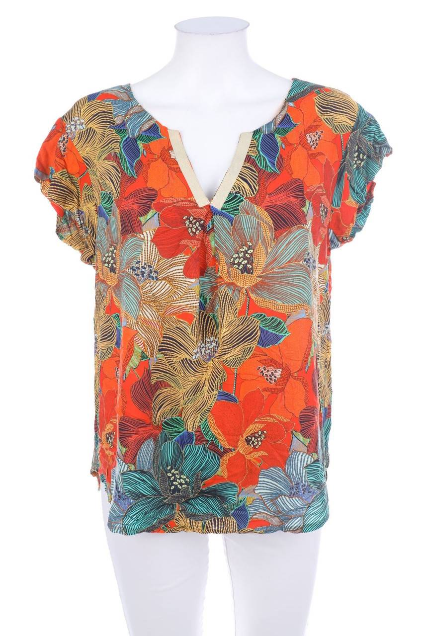Carou EMA BLUE´S Tunika-Bluse mit Blumen-Print