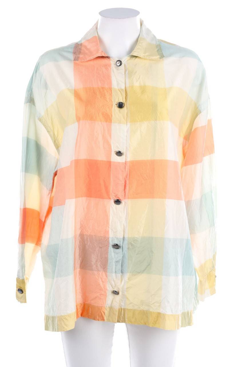 Carou en Soie Seiden-Bluse mit Karo-Muster