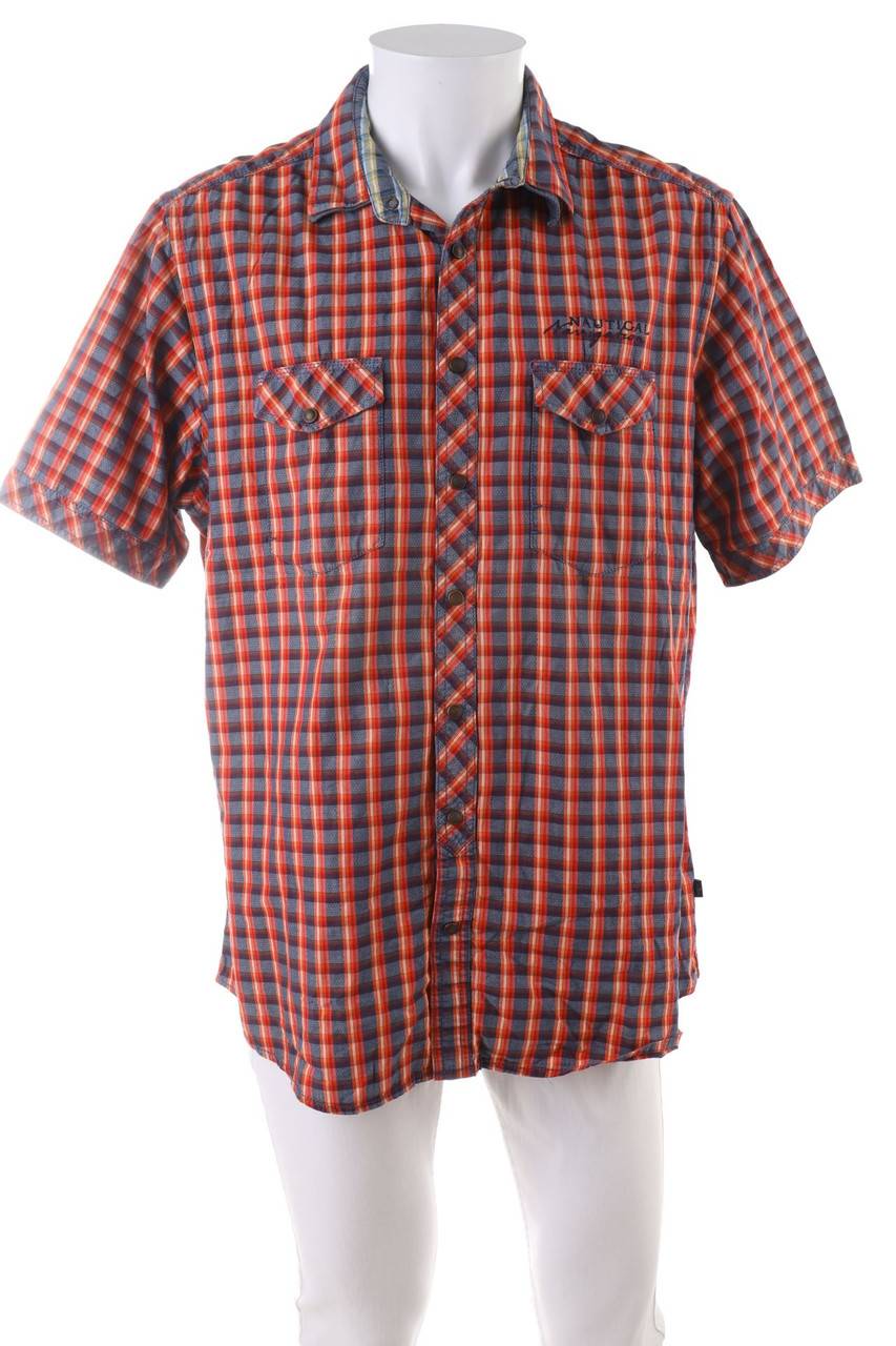 Carou engbers Kurzarm-Hemd mit Karo-Muster