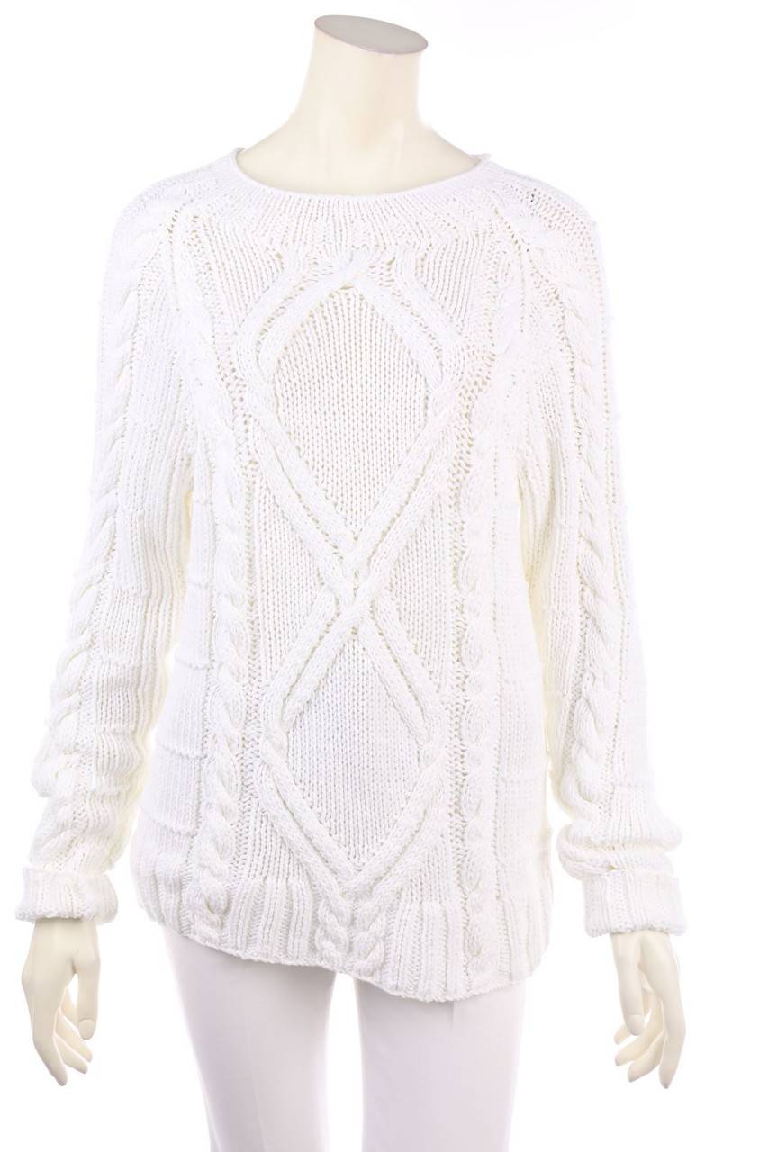 Carou ERIBÉ Zopf-Pullover aus Baumwolle