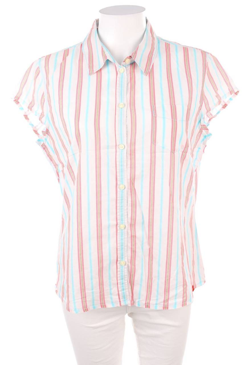 Carou ESPRIT Hemd-Bluse mit kurzem Ärmel