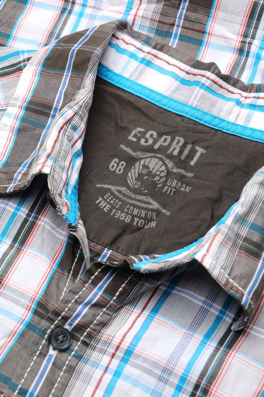 Carou ESPRIT Kurzarm-Hemd Mit Karo-Muster