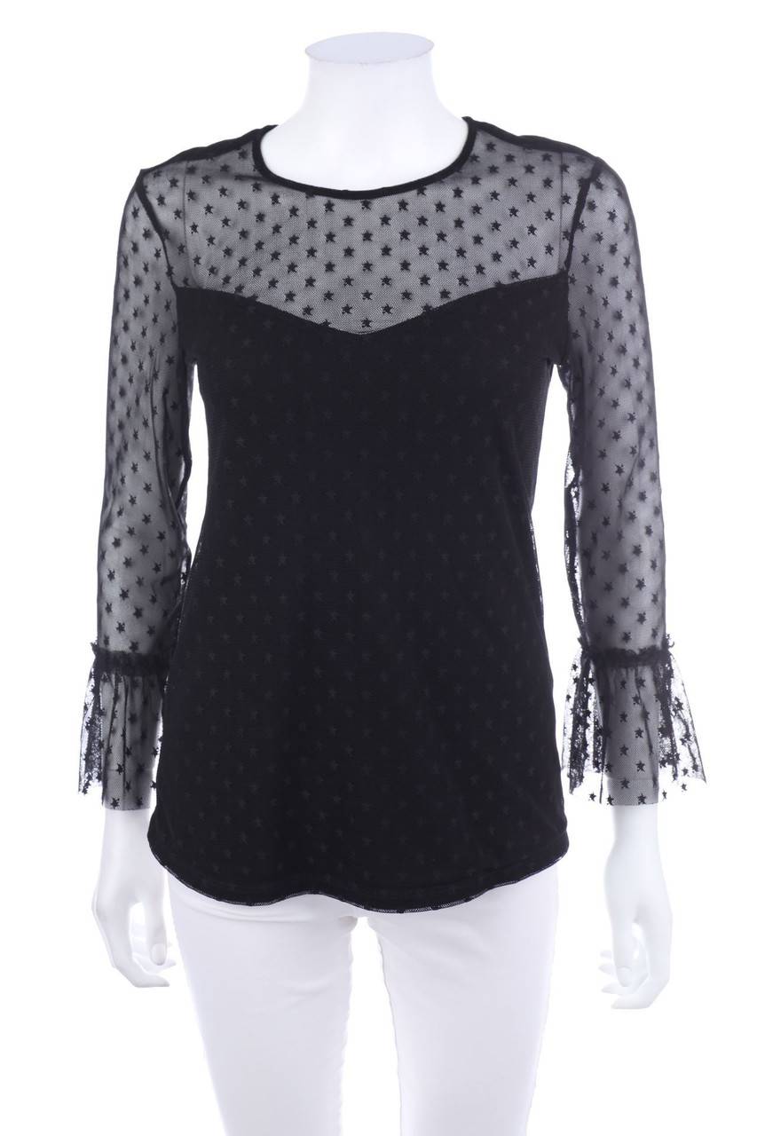 Carou ESPRIT Mesh-Bluse mit Stickereien