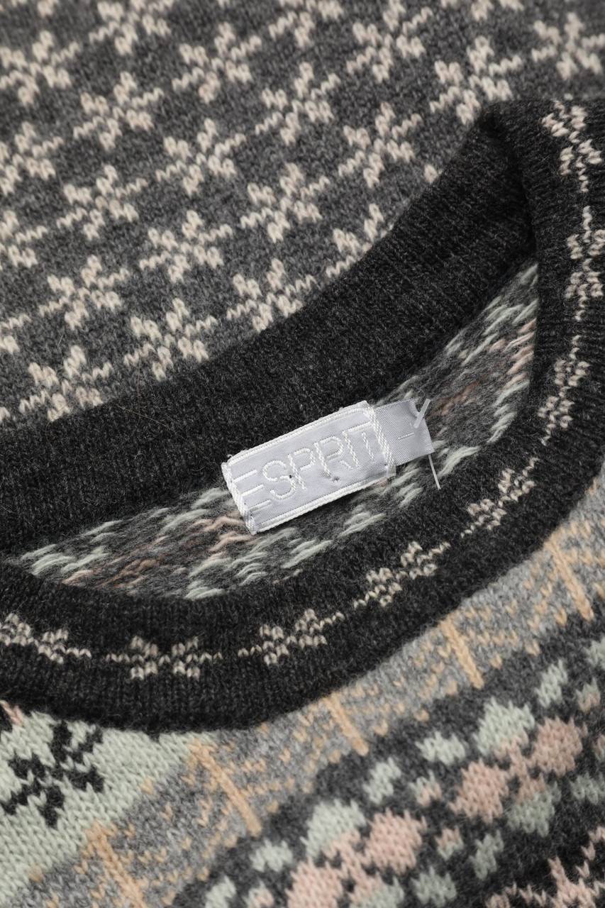 Carou ESPRIT Vintage-Strick-Pullover Aus Woll-Mix