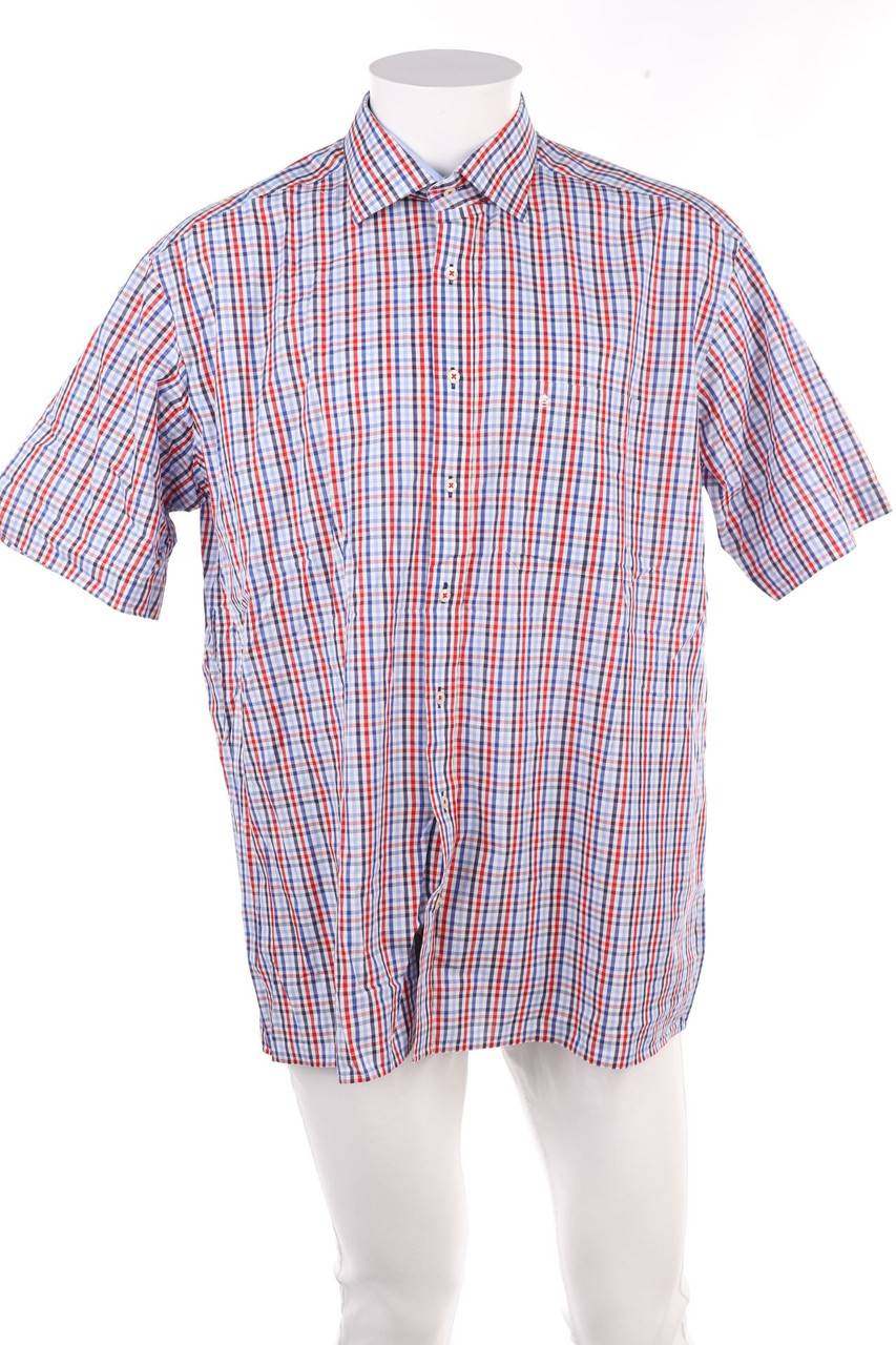 Carou eterna Kurzarm-Hemd mit Karo-Muster