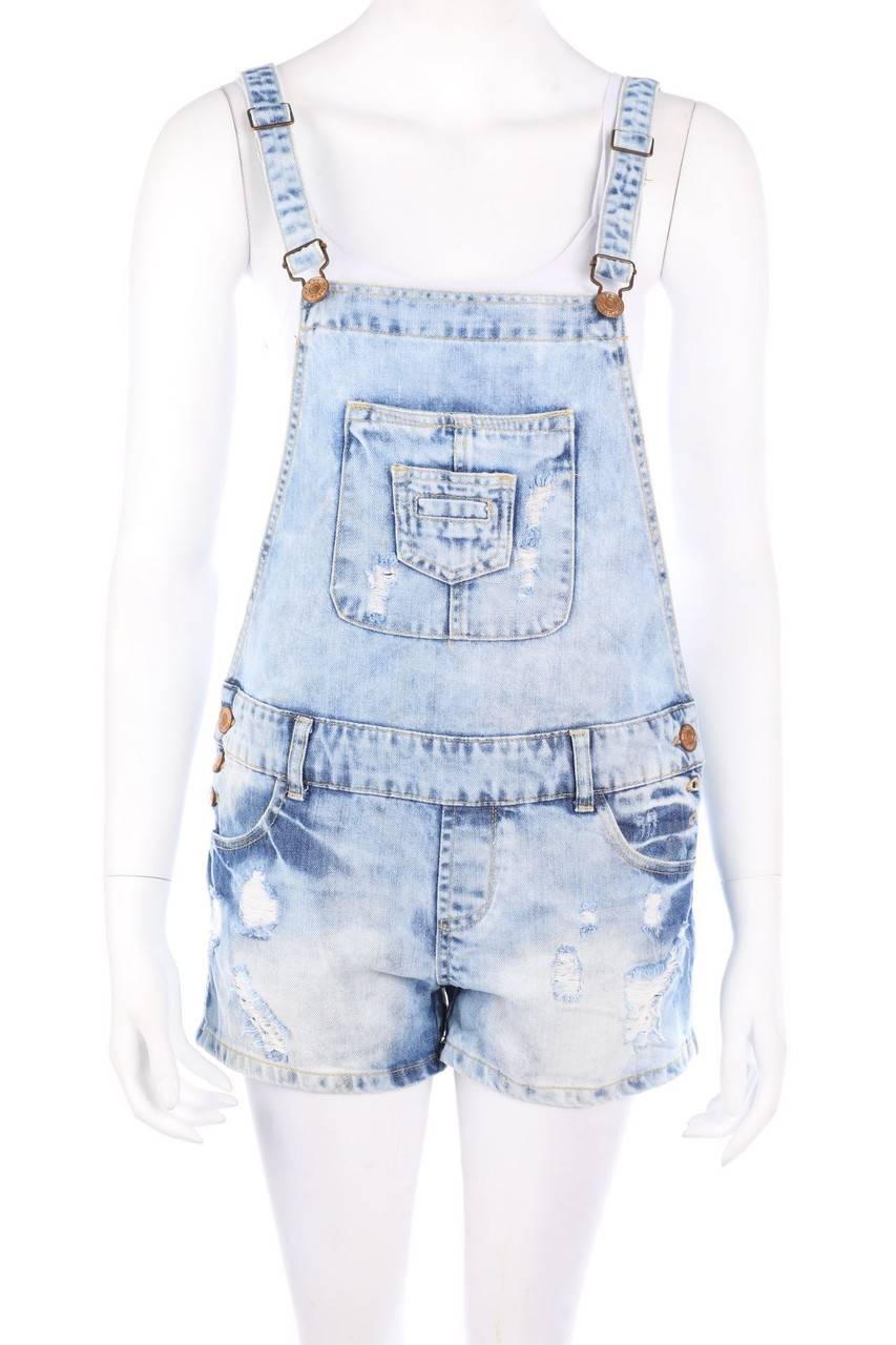 Carou FB SISTER Destroyed-Jeans-Latzhose