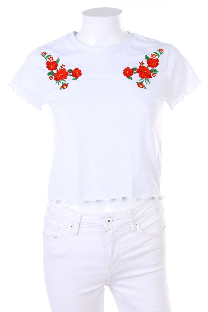 Carou FB SISTER Kurzarm-Shirt mit Stickereien