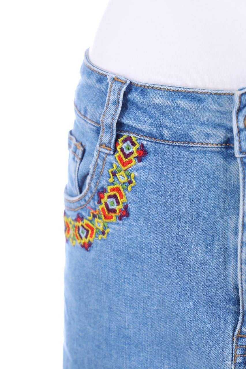 Carou FB SISTER Mini-Jeansrock Mit Stickereien