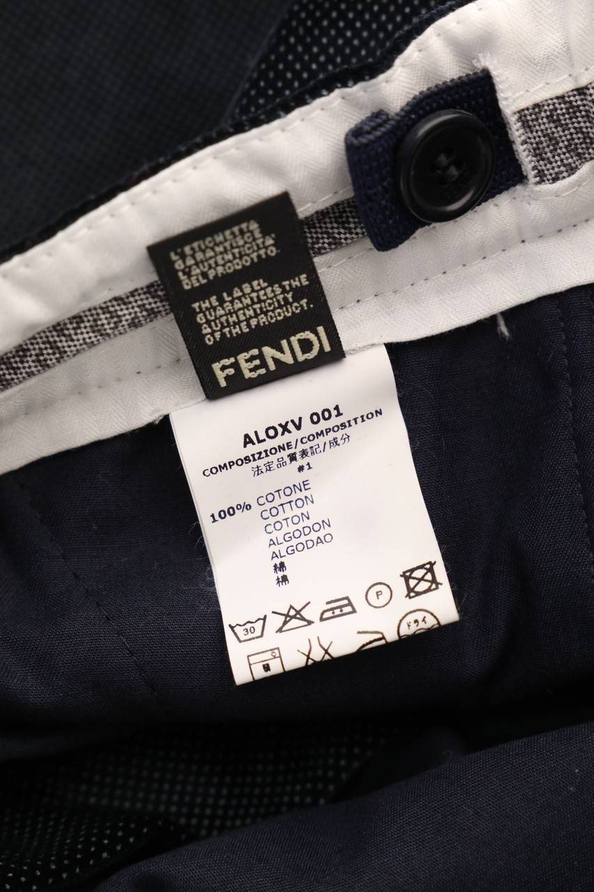 Carou Fendi Samt-Hose Mit Pünktchen